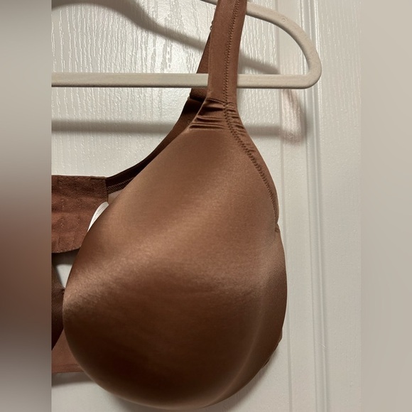 Cacique Lightly Lined Full Coverage Bra 42DDD brown tan Nude Underwire satin - Picture 3 of 13